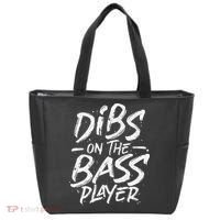 Dibs On The Bass Player Guitar funny Musician Tote Bag thumb 0