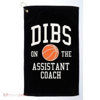 Dibs On The Assistant Coach Basketball Wife Girlfriend Golf Towel thumb 0