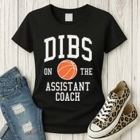Dibs On The Assistant Coach Basketball Wife Girlfriend Women's T-Shirt thumb 3