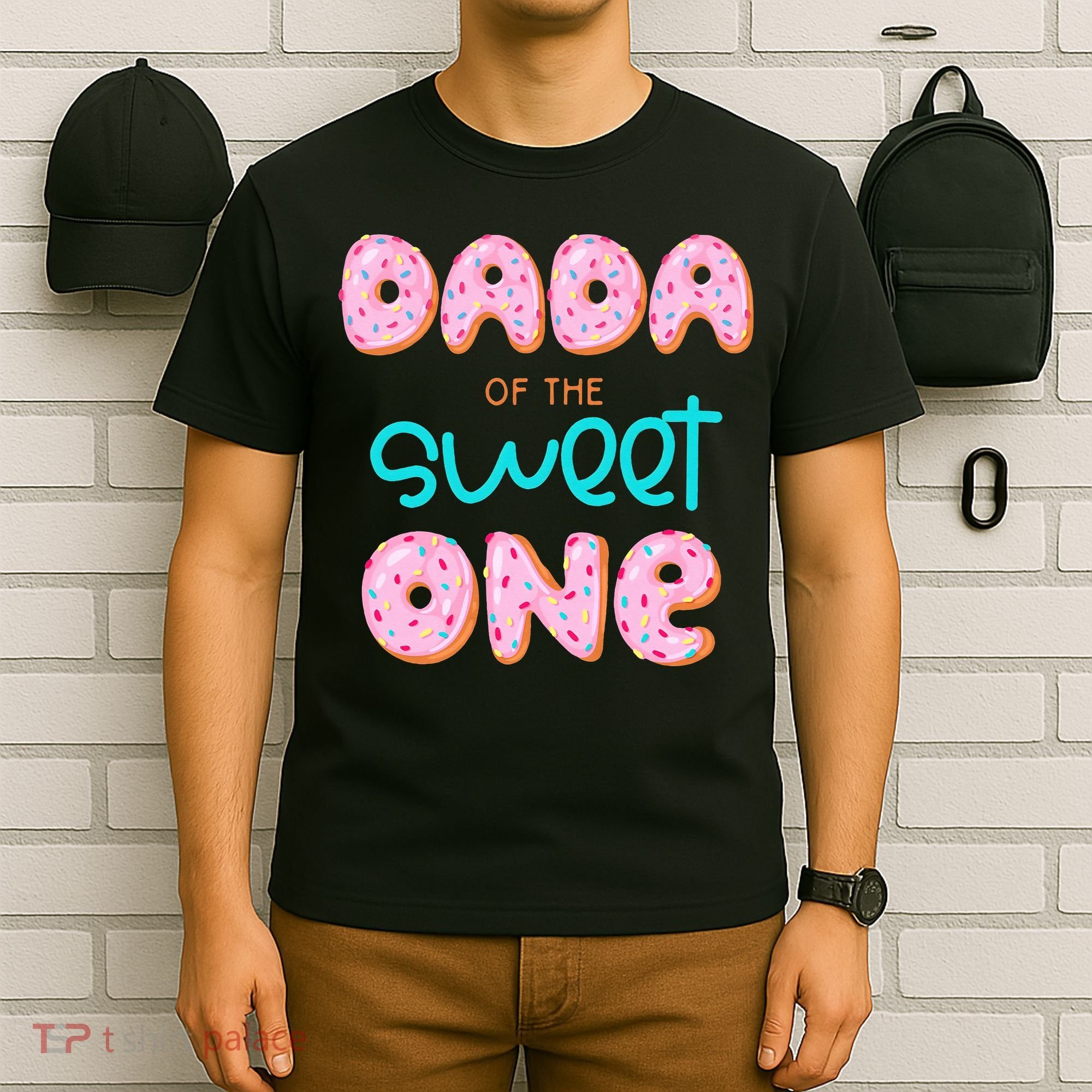 Dada of The Sweet One First Birthday Matching Family Donut T-Shirt