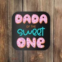 Dada of The Sweet One First Birthday Matching Family Donut Coaster thumb 0