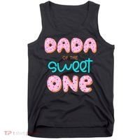 Dada of The Sweet One First Birthday Matching Family Donut Tank Top thumb 0
