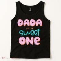 Dada of The Sweet One First Birthday Matching Family Donut Tank Top thumb 2