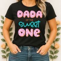 Dada of The Sweet One First Birthday Matching Family Donut Women's T-Shirt thumb 2