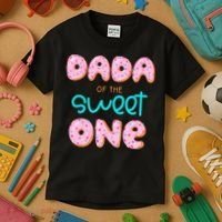 Dada of The Sweet One First Birthday Matching Family Donut Kids T-Shirt thumb 3
