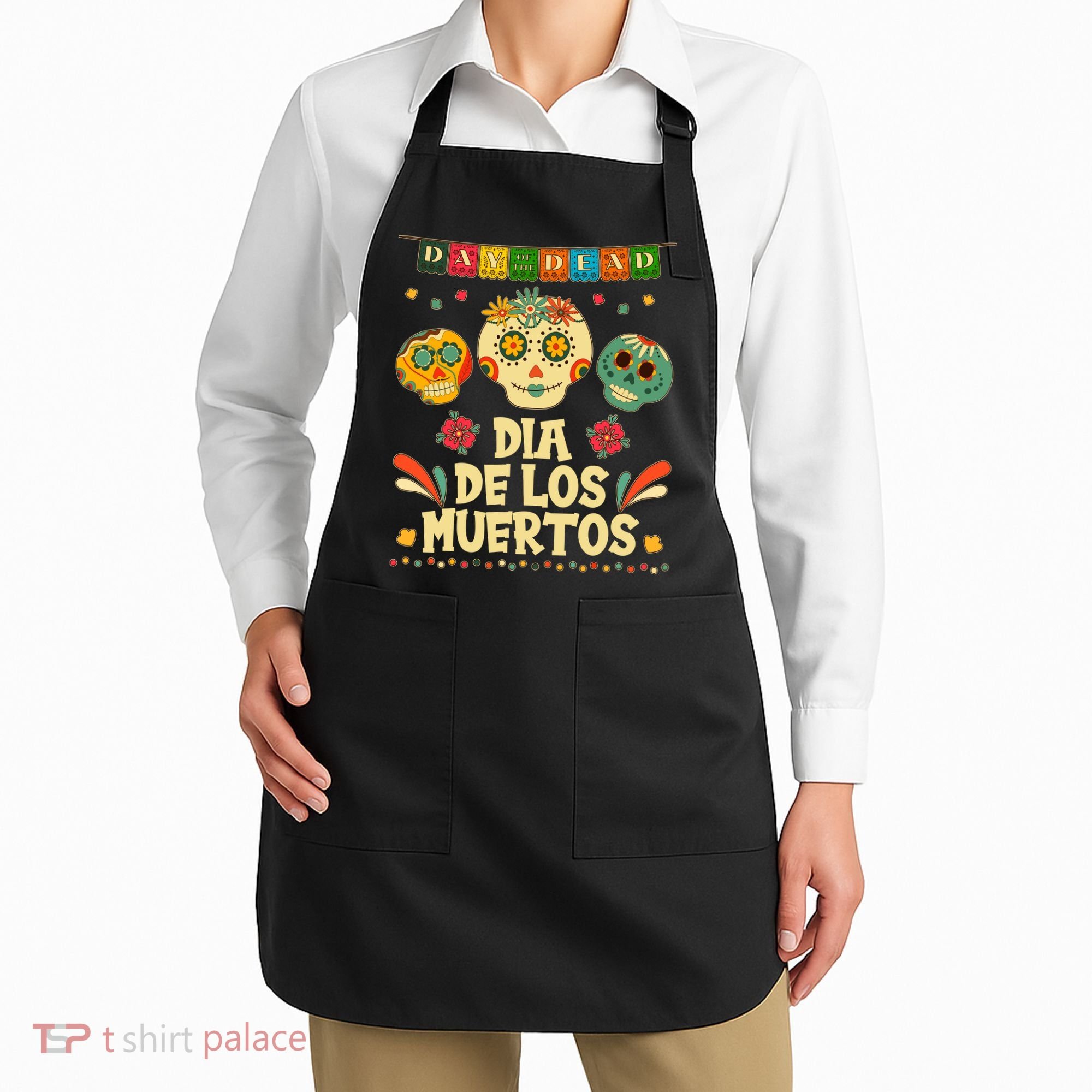Day Of The Dead Dia De Los Muertos Sugar Skulls Apron