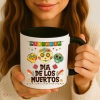 Day Of The Dead Dia De Los Muertos Sugar Skulls Coffee Mug thumb 3