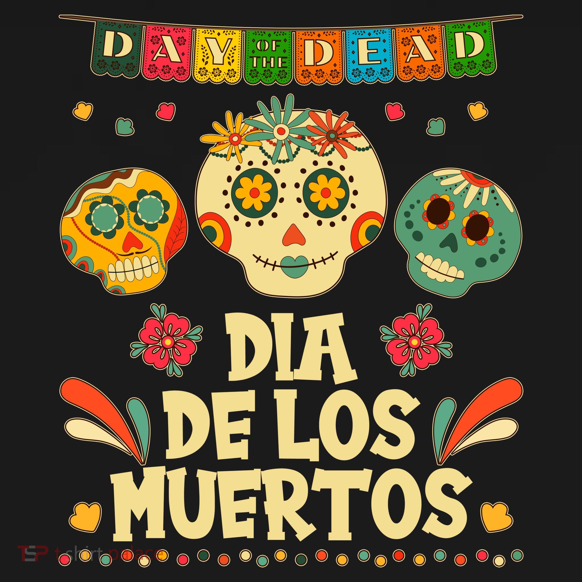 Day Of The Dead Dia De Los Muertos Sugar Skulls Women's Hoodie
