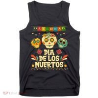 Day Of The Dead Dia De Los Muertos Sugar Skulls Tank Top thumb 0