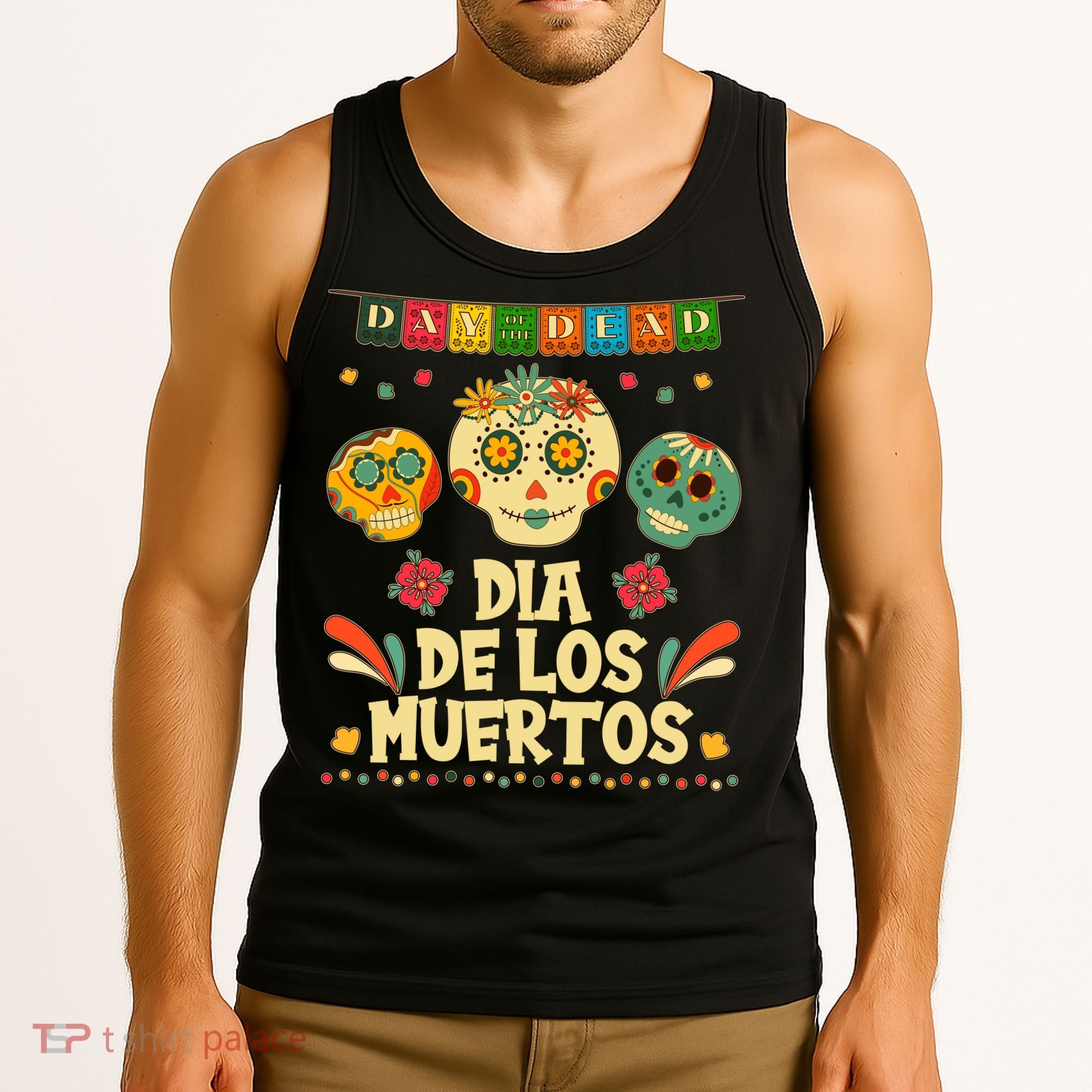 Day Of The Dead Dia De Los Muertos Sugar Skulls Tank Top