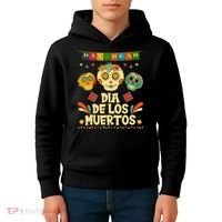 Day Of The Dead Dia De Los Muertos Sugar Skulls Kids Hoodie thumb 4