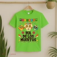 Day Of The Dead Dia De Los Muertos Sugar Skulls T-Shirt thumb 2