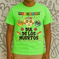 Day Of The Dead Dia De Los Muertos Sugar Skulls T-Shirt thumb 3