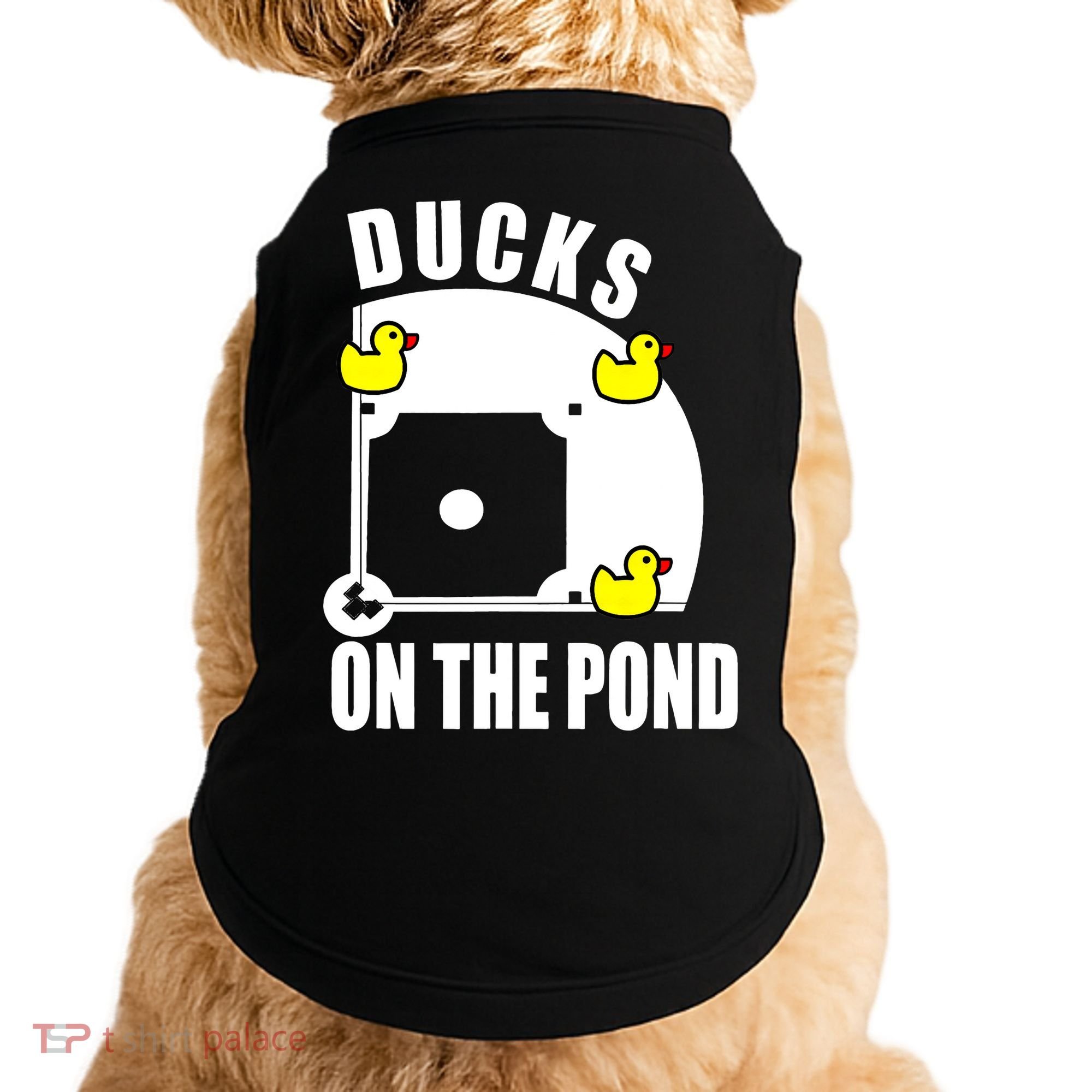 Ducks on the Pond Baseball funny sports Player Doggie Tank
