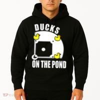 Ducks on the Pond Baseball funny sports Player Hoodie thumb 2