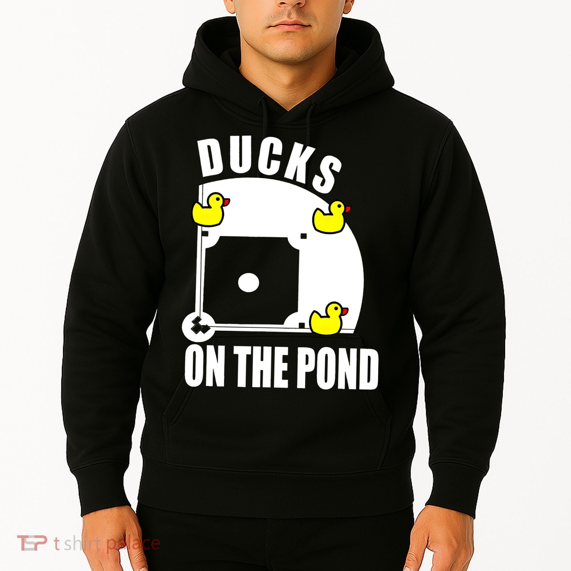 Ducks on the Pond Baseball funny sports Player Hoodie