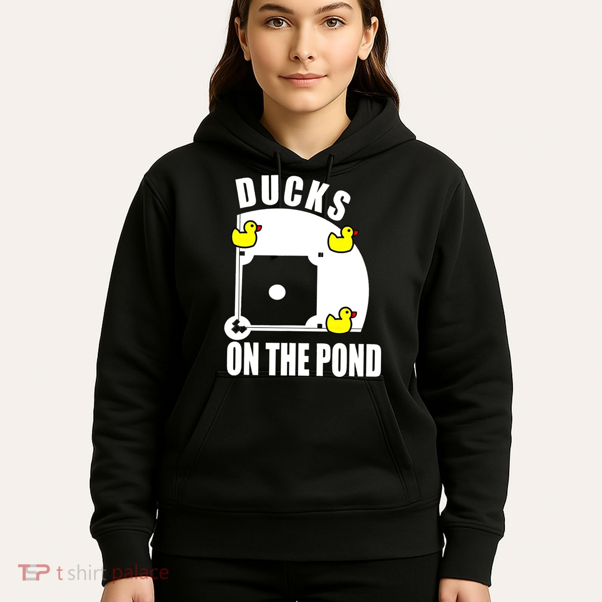 Ducks on the Pond Baseball funny sports Player Hoodie