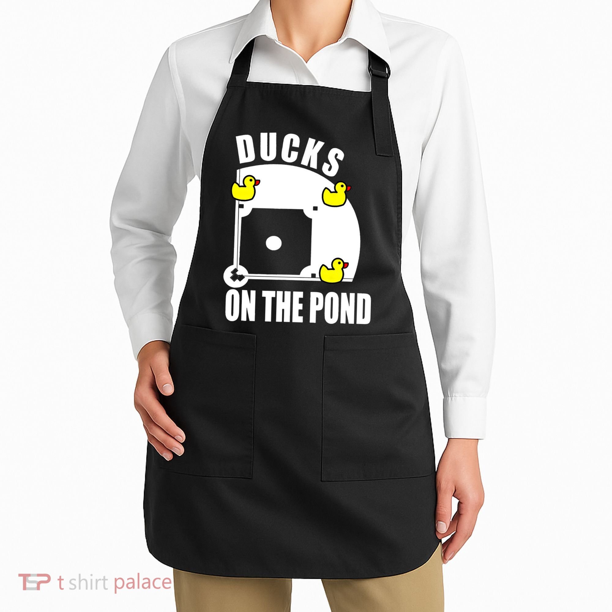 Ducks on the Pond Baseball funny sports Player Apron