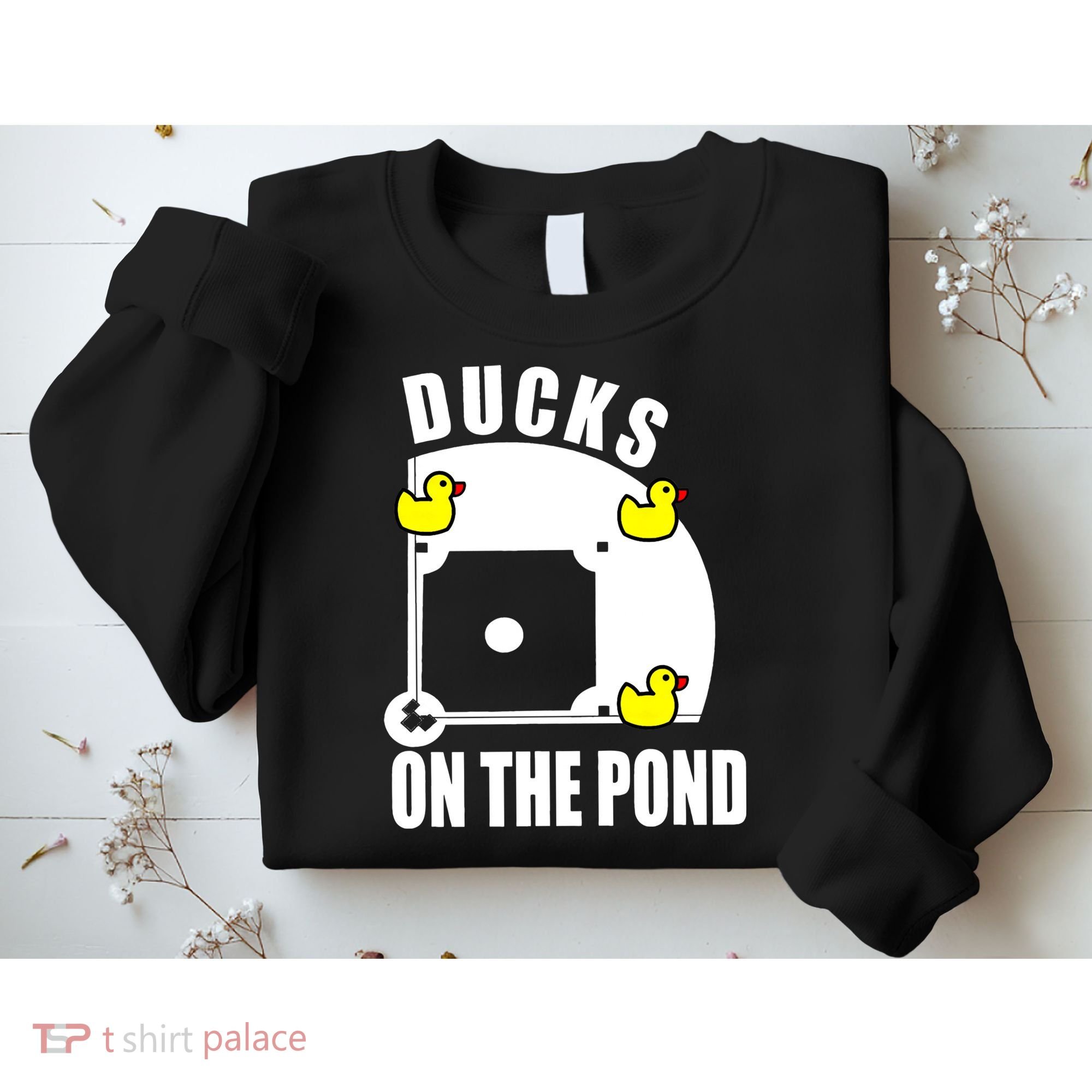 Ducks on the Pond Baseball funny sports Player Sweatshirt
