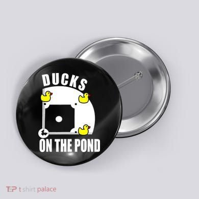 Ducks on the Pond Baseball funny sports Player Button