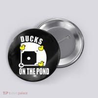 Ducks on the Pond Baseball funny sports Player Button thumb 0