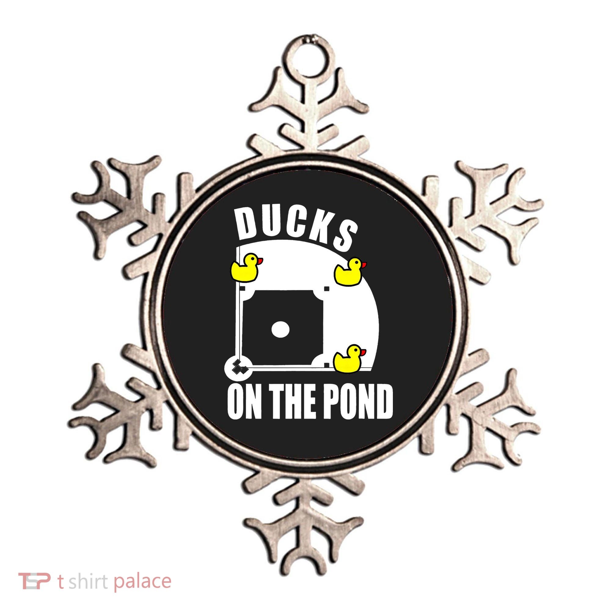 Ducks on the Pond Baseball funny sports Player Ornament