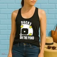 Ducks on the Pond Baseball funny sports Player Women's Tank Top thumb 2