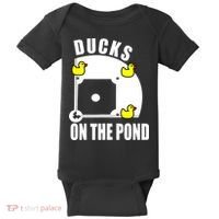Ducks on the Pond Baseball funny sports Player Baby Bodysuit thumb 0