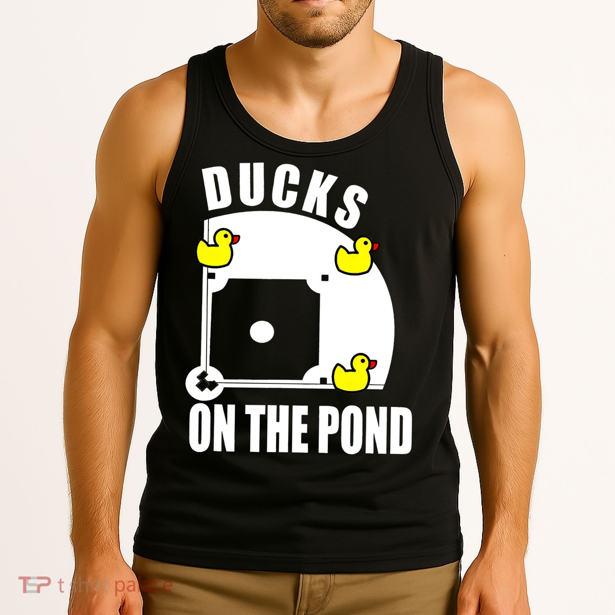 Ducks on the Pond Baseball funny sports Player Tank Top
