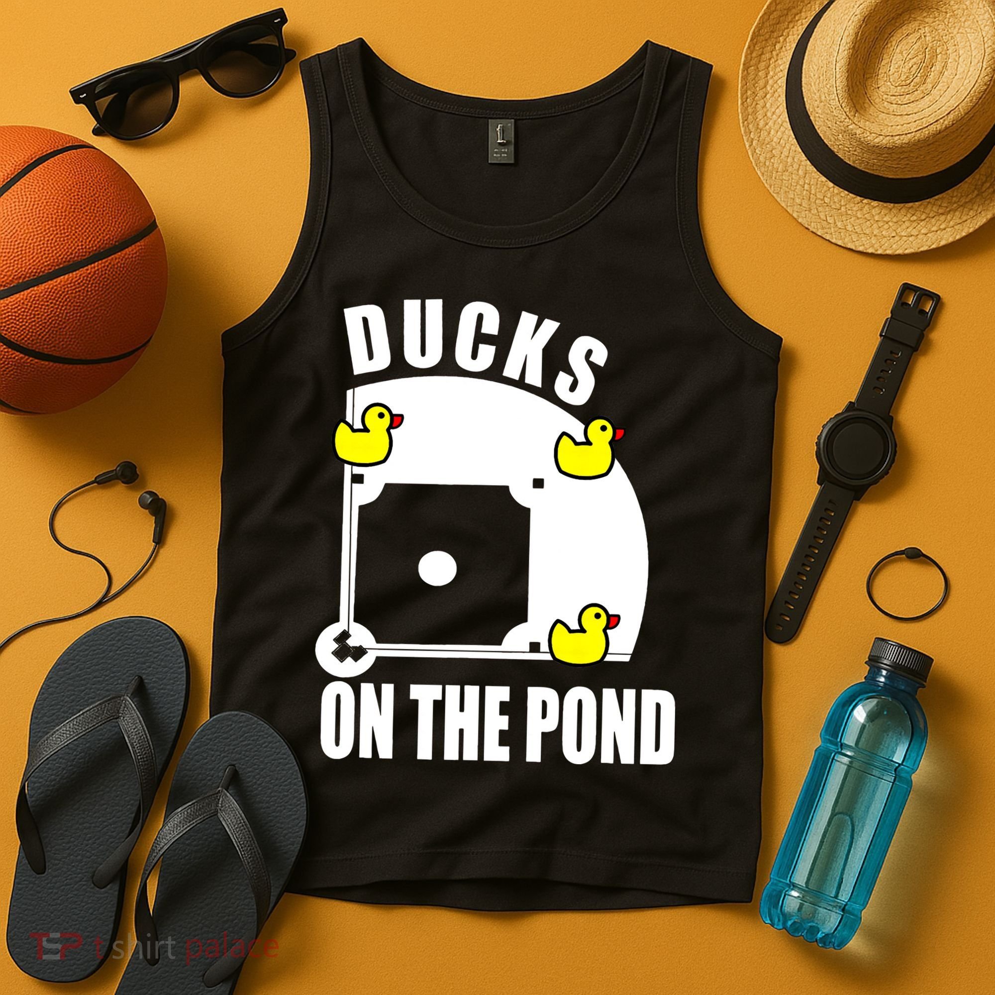 Ducks on the Pond Baseball funny sports Player Tank Top