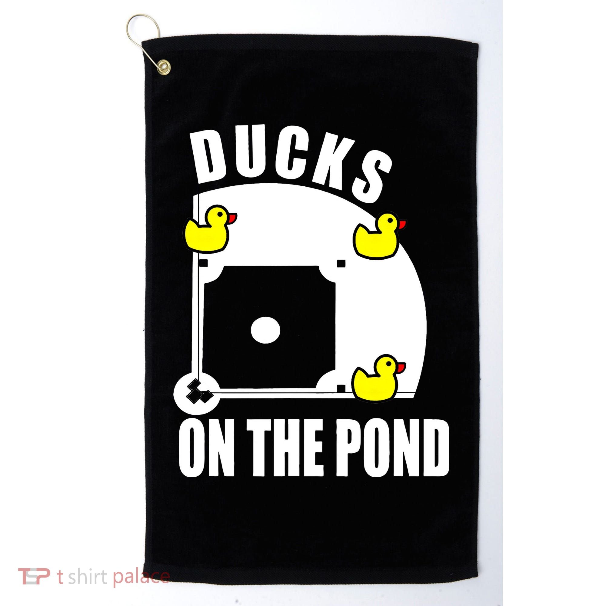 Ducks on the Pond Baseball funny sports Player Golf Towel