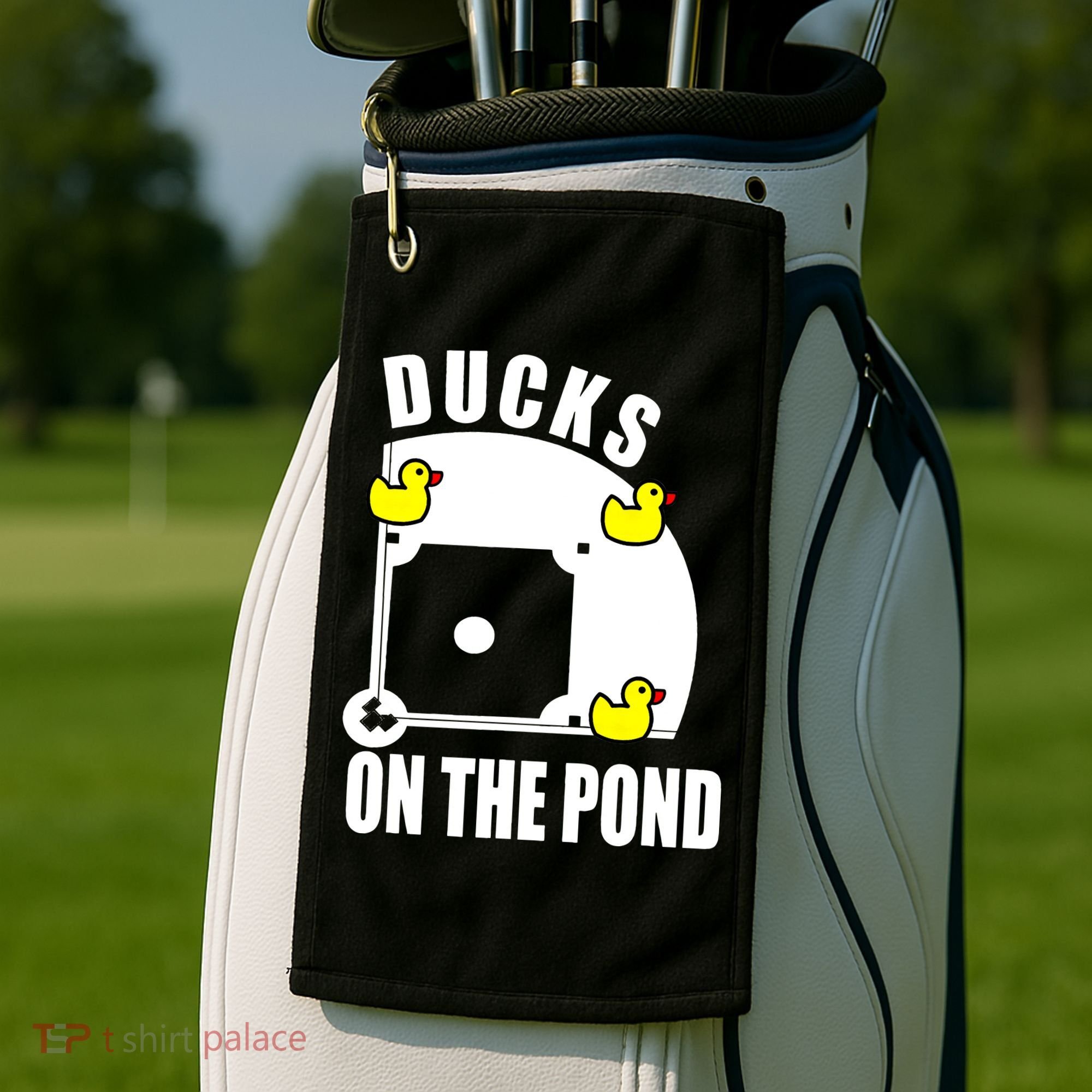 Ducks on the Pond Baseball funny sports Player Golf Towel