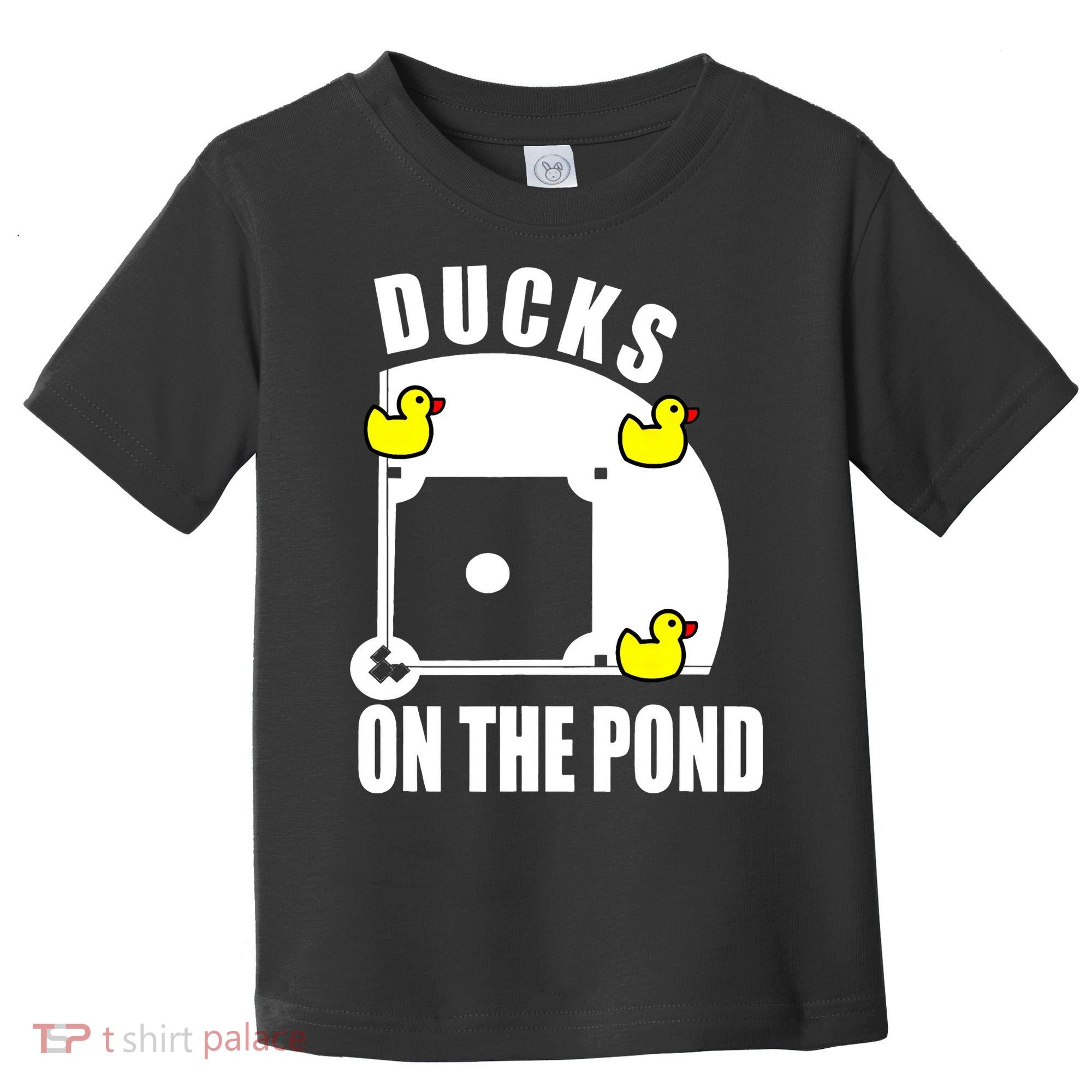 Ducks on the Pond Baseball funny sports Player Toddler T-Shirt