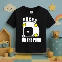 Ducks on the Pond Baseball funny sports Player Toddler T-Shirt thumb 3