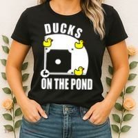 Ducks on the Pond Baseball funny sports Player Women's T-Shirt thumb 2