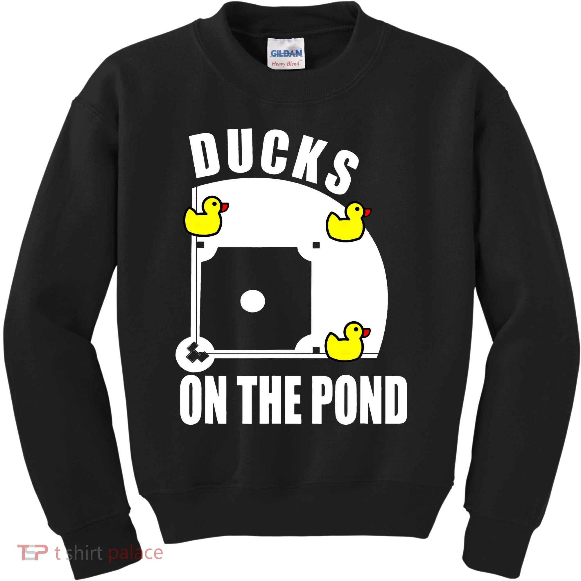 Ducks on the Pond Baseball funny sports Player Kids Sweatshirt