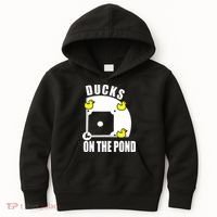 Ducks on the Pond Baseball funny sports Player Kids Hoodie thumb 0