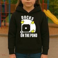 Ducks on the Pond Baseball funny sports Player Kids Hoodie thumb 3