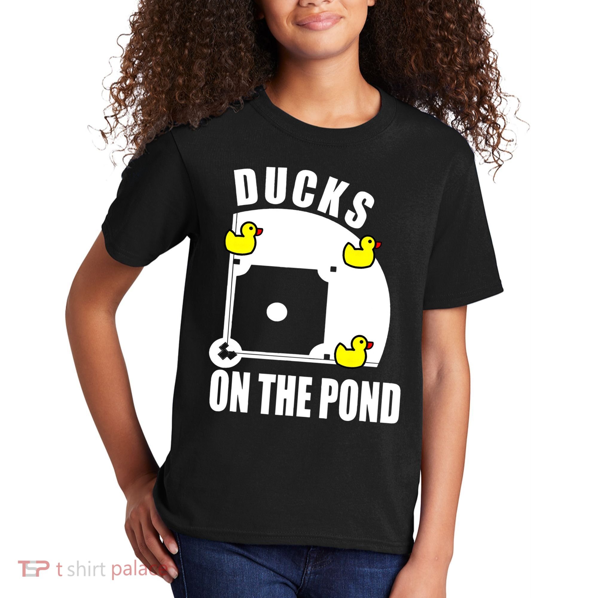 Ducks on the Pond Baseball funny sports Player Kids T-Shirt