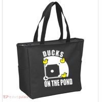 Ducks on the Pond Baseball funny sports Player Tote Bag thumb 2