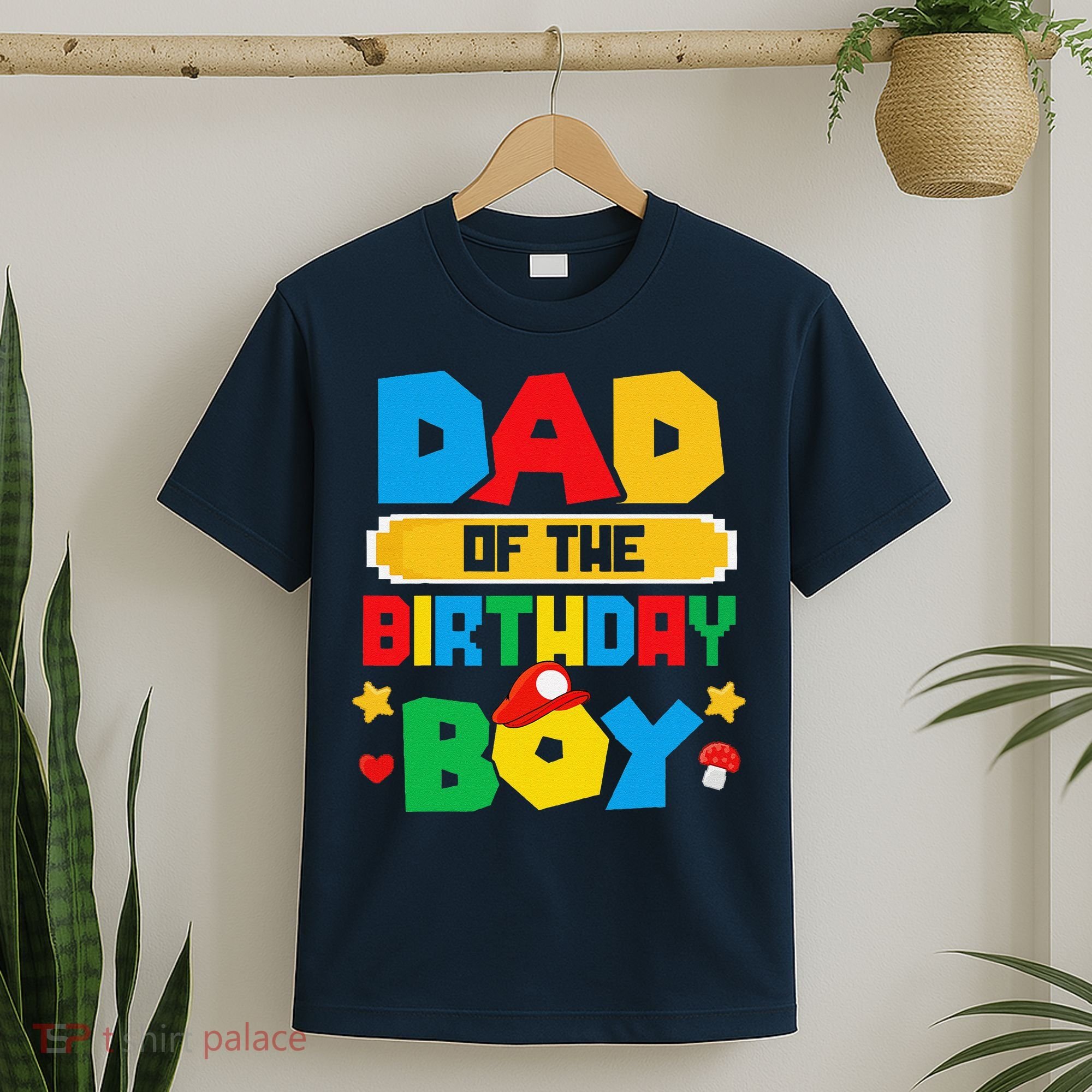 Dad Of The Birthday Boy Game Gaming Dad And Mom Family T-Shirt
