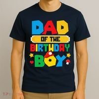 Dad Of The Birthday Boy Game Gaming Dad And Mom Family T-Shirt thumb 3
