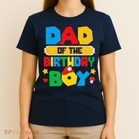 Dad Of The Birthday Boy Game Gaming Dad And Mom Family T-Shirt thumb 4
