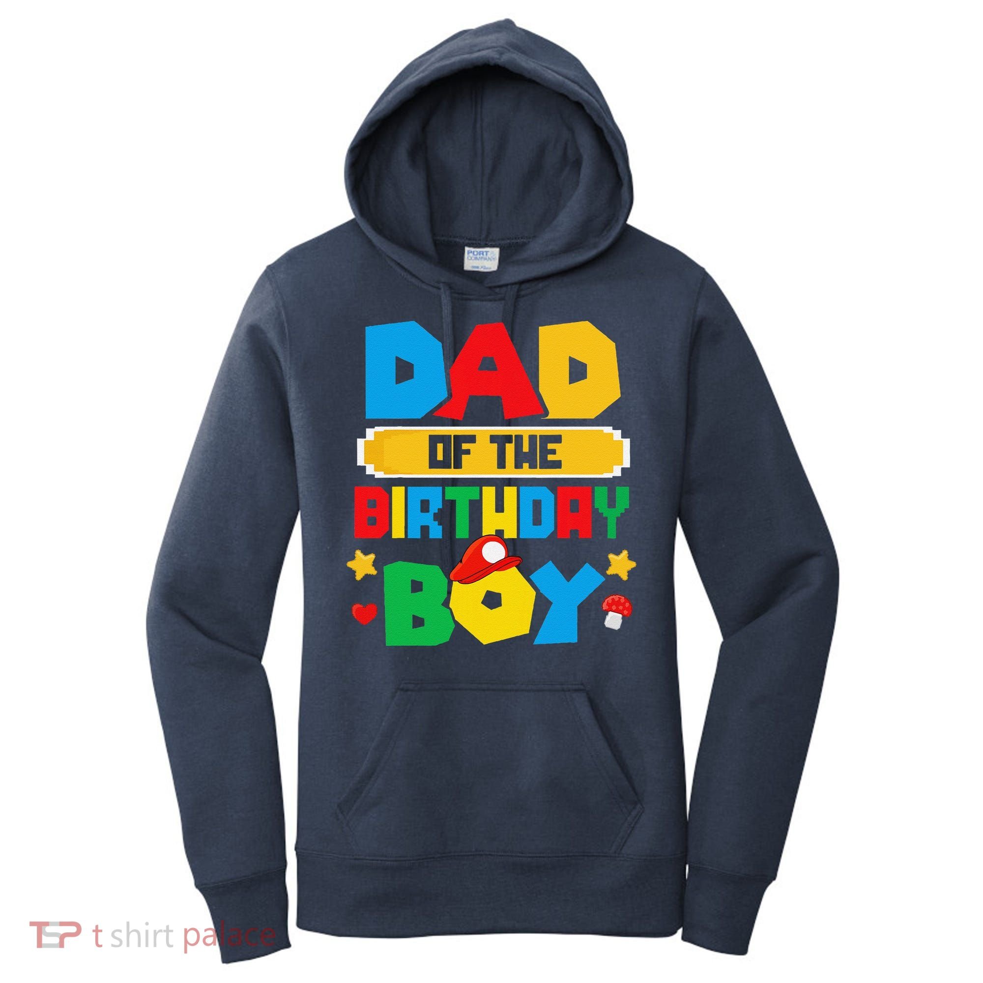 Dad Of The Birthday Boy Game Gaming Dad And Mom Family Women's Hoodie
