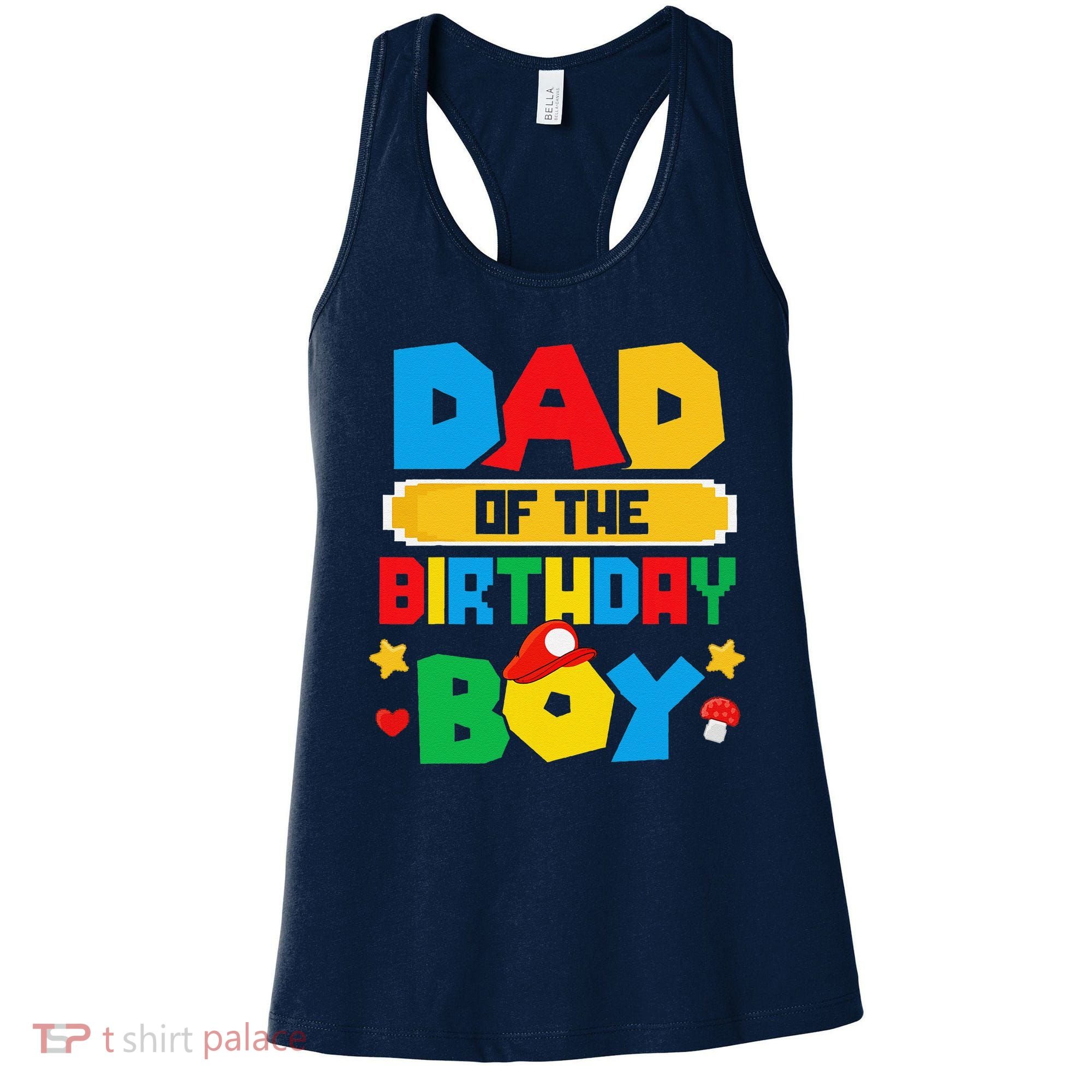 Dad Of The Birthday Boy Game Gaming Dad And Mom Family Women's Tank Top
