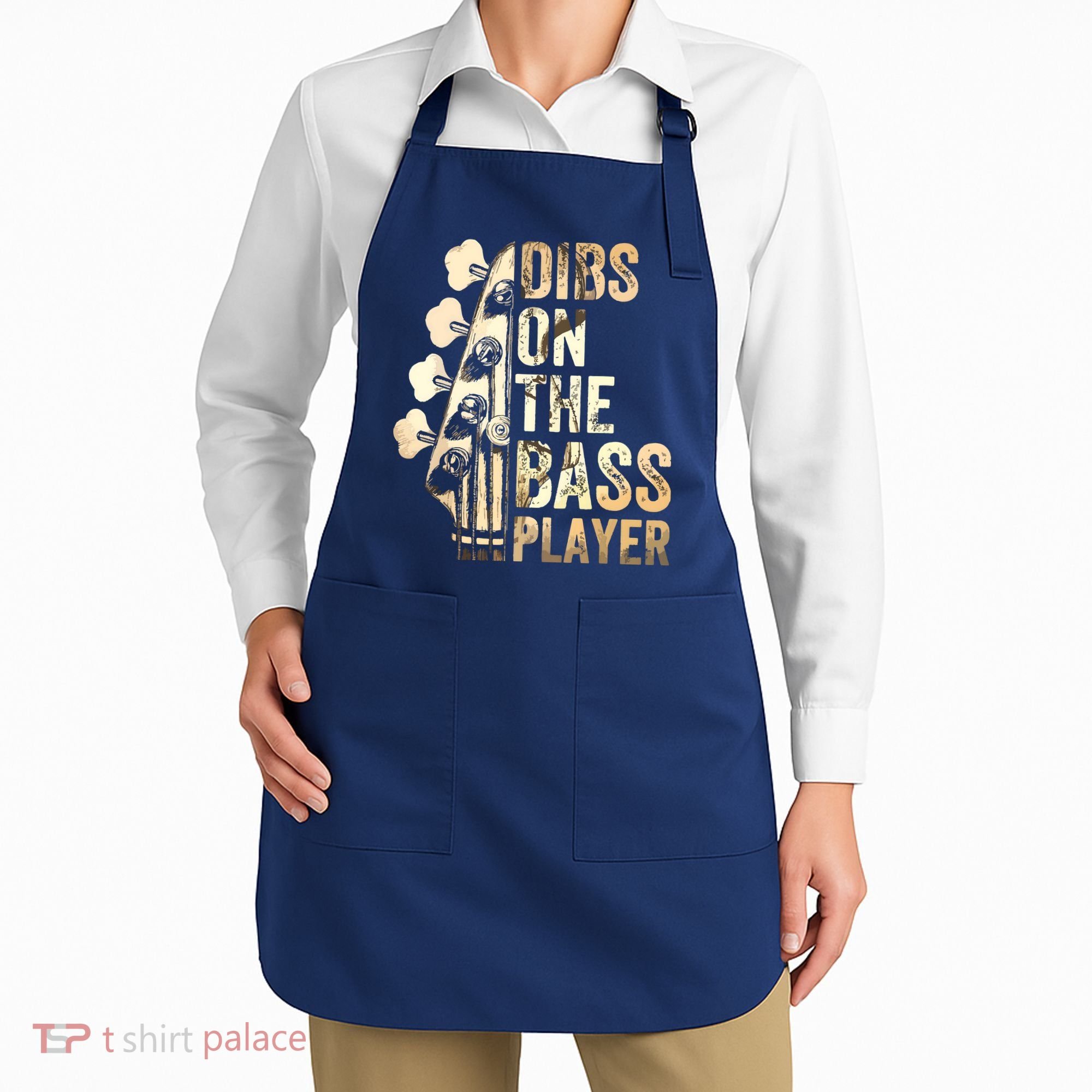 Dibs On The Bass Player Guitar Musician Apron