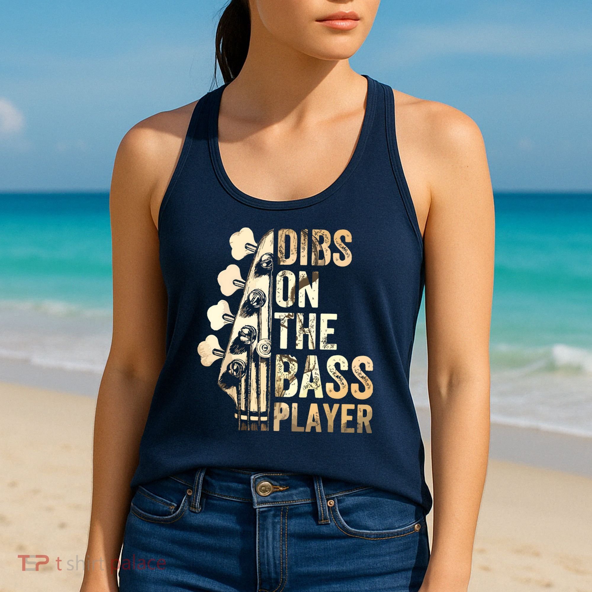 Dibs On The Bass Player Guitar Musician Women's Tank Top