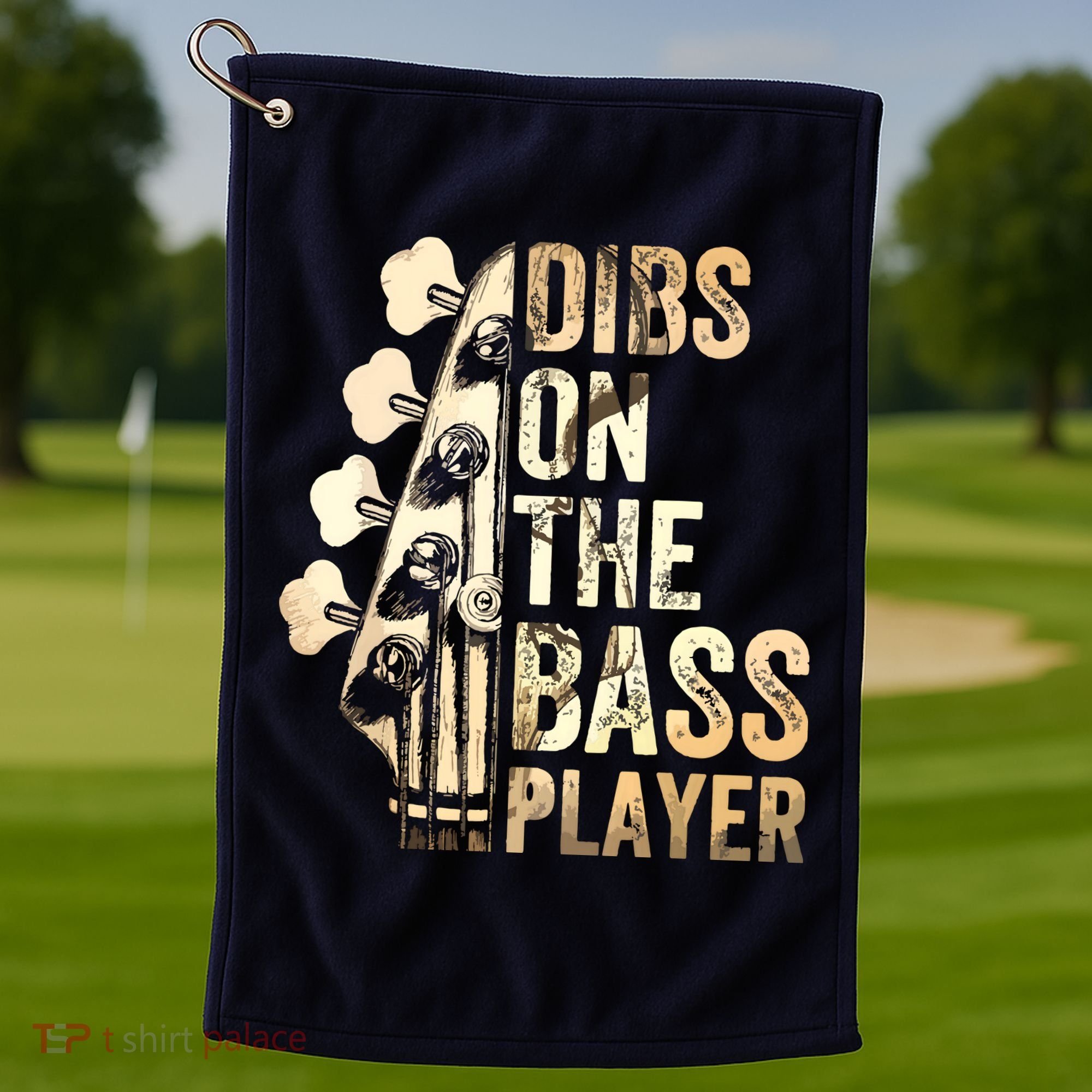 Dibs On The Bass Player Guitar Musician Golf Towel