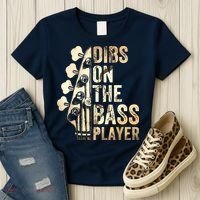 Dibs On The Bass Player Guitar Musician Women's T-Shirt thumb 3