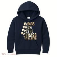 Dibs On The Bass Player Guitar Musician Kids Hoodie thumb 0